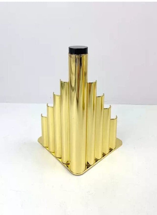 AAKASH DECOR Sofa & Furniture Legs 6 Inch / 15 Cms Mountain Shape PVD Gold Finish Set of 4 (Comes with Warrenty) - Image 4